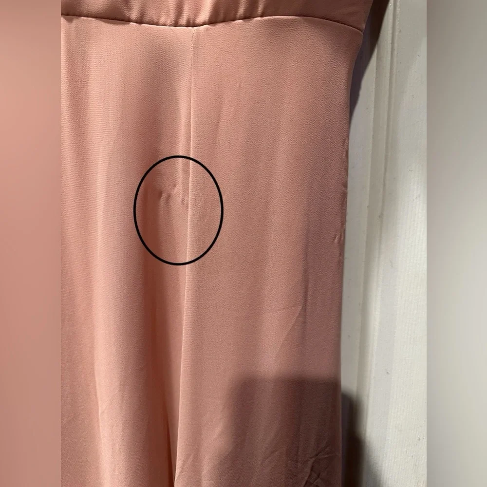 Birdy Grey DEVIN CONVERTIBLE DRESS CHIFFON DUSTY ROSE LARGE NWOT BRIDESMAID SLIT